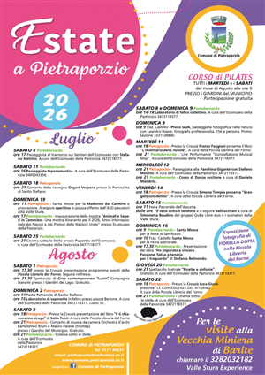 ESTATE a Pietraporzio 2026